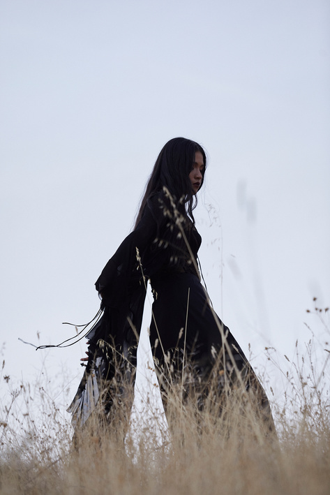 Witch Doing Ritual Outdoors
